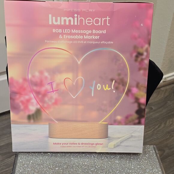 LumiHeart RGB LED Message Board & Erasable Marker - Picture 2 of 7